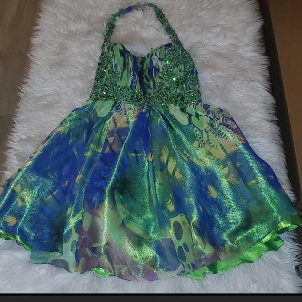 MORRELL MAXIE GREEN PROM DRESS